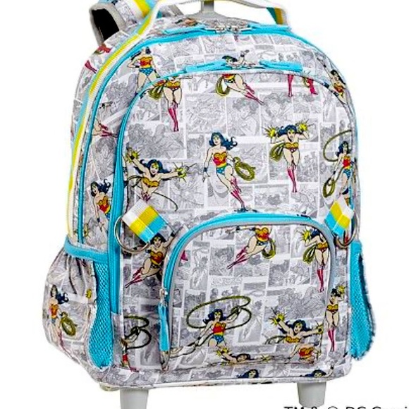 Pottery Barn Kids | Accessories | Pottery Barn Kids Wonder Woman Rolling  Backpack | Poshmark